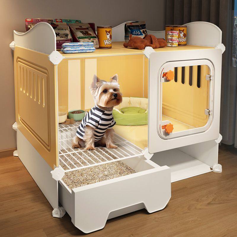 狗笼子带厕所分离家用室内小型犬一室一卫约克夏比熊宠物狗别墅窝,宠物/宠物食品及用品,猫笼子/猫别墅,淘宝优惠券,粉丝福利购,淘宝优惠卷