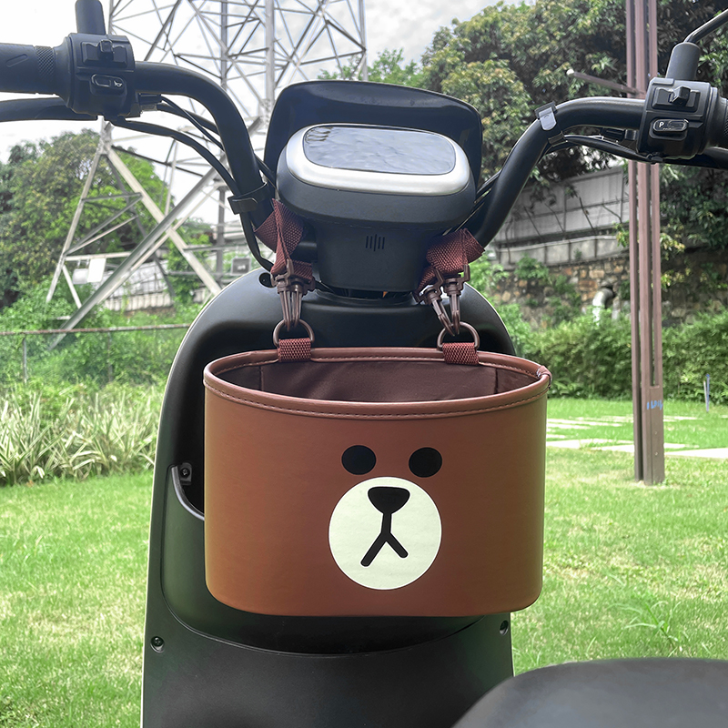 电动车前置物兜挂筐电瓶车挂物包摩托车储物神器可爱九号爱玛