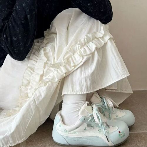 小众德训鞋子女新款春秋百搭小白