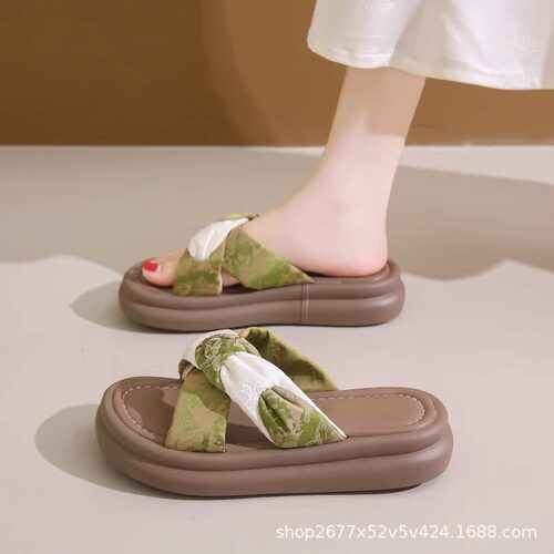 高级感厚底麦穗凉鞋女2026夏季爆