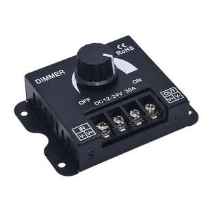 led调光器亮度调节控制DIMMER旋钮调压无极开关DC12V-24V 30A直流