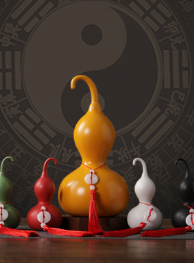 创意大号陶瓷五行葫芦摆件家居客厅玄关电视柜博古架装饰乔迁礼物