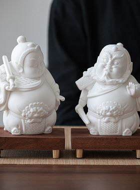 禅意中式陶瓷摆件精品白护