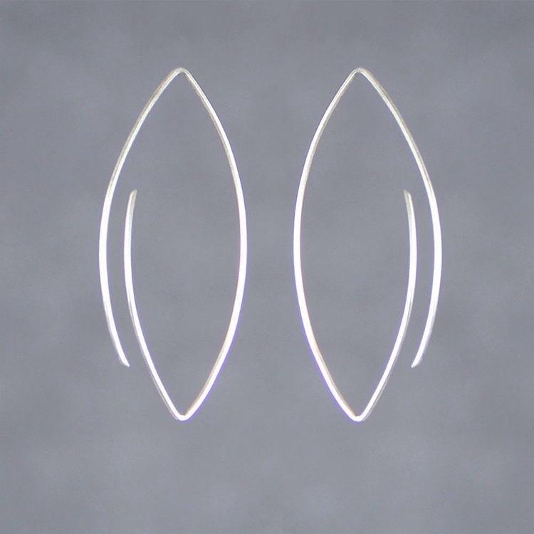 素元s990足银椭圆耳环耳饰日韩