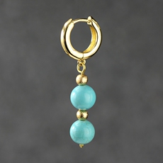 Серьги 藏族手工耳饰绿松石原创特色复古男女生民族风宝石耳圈饰品可订制 OTHER