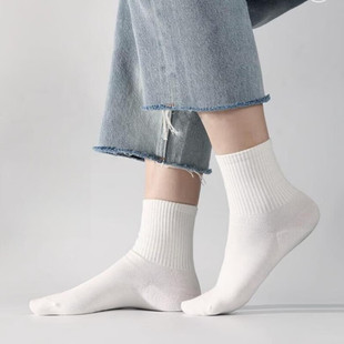 男女款中筒黑白色旅行日抛学生军训免洗日抛一次性运动袜子