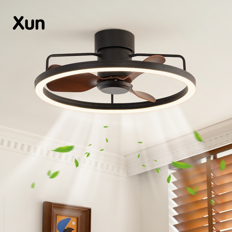 法式风扇灯卧室灯中古电扇吸顶灯