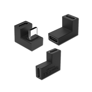 弯头typec转接头全功能USB-C扩展坞耳机延长线充电游戏不挡手转换器公对母口快充数据线加长