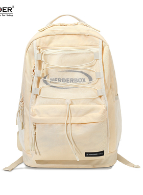 HERDER书包女大学生简约日系ins初高中生大容量双肩包电脑背包男