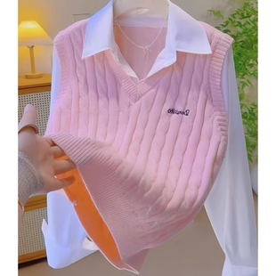 休闲假两件长袖 新款 衬衫 2025秋季 小个子洋气减龄显瘦上衣 女装 时尚