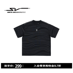 安踏SV欧文系列短袖T恤男女同款潮流运动短袖针织衫172621117V
