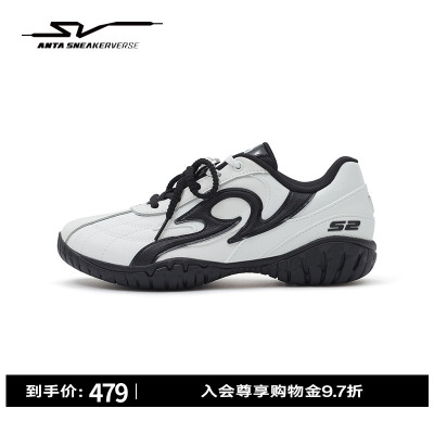 安踏SV Thorn 荆棘丨潮流赛车鞋女休闲黑白百搭运动鞋112618811V