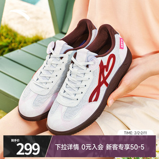 安踏曼舞狐狸卜联名款德训鞋女2026平底百搭潮流正品板鞋运动鞋女