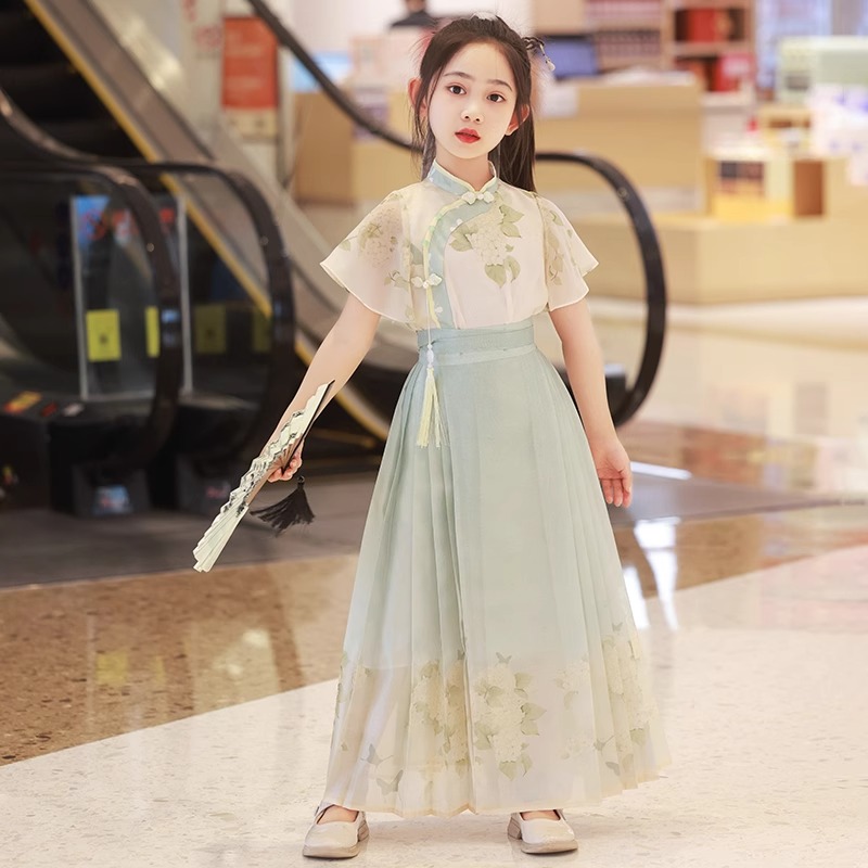 女童夏季马面裙套装2025新款汉服