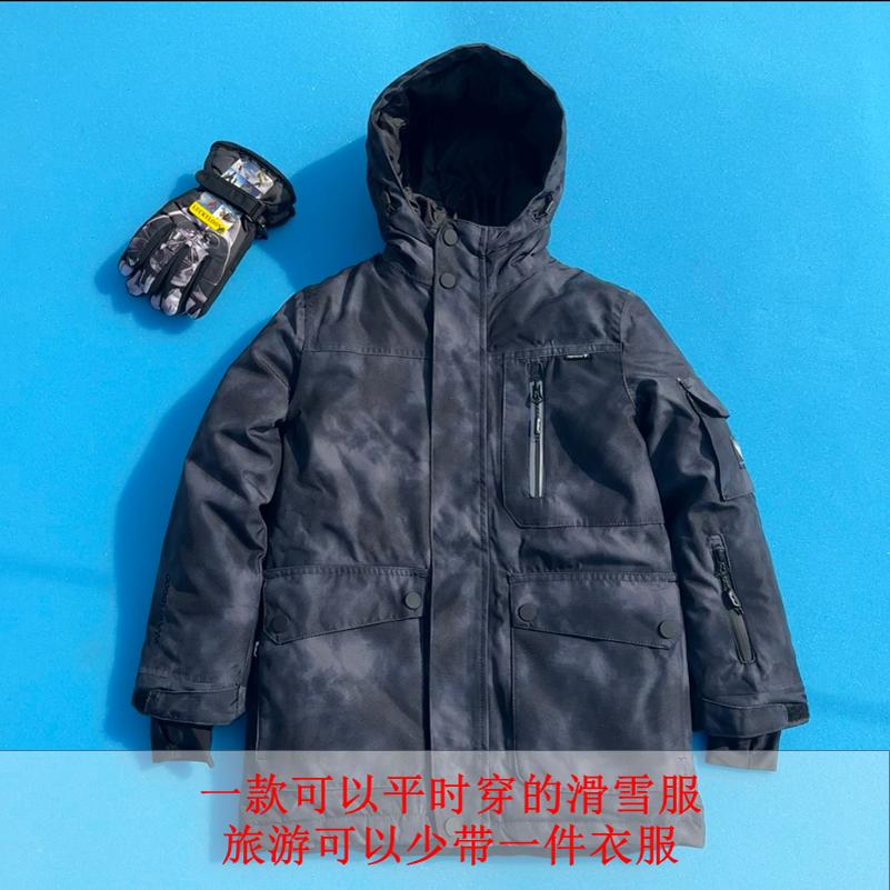 原单幼童儿童中童滑雪服套装