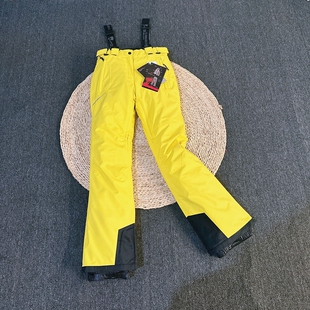 新款滑雪裤女款冬季户外高防水防风保暖加厚宽松单双板背带滑雪裤