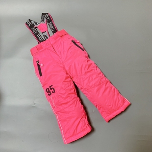 特价清仓外贸原单小童大滑雪裤儿童雪裤背带加棉加绒加厚保暖防水