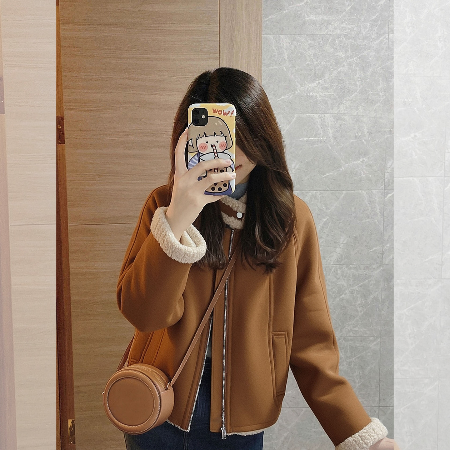 【赠送运费险】羊羔毛棒球服外套