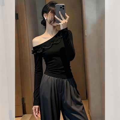 【赠送运费险】木耳露肩收腰t恤