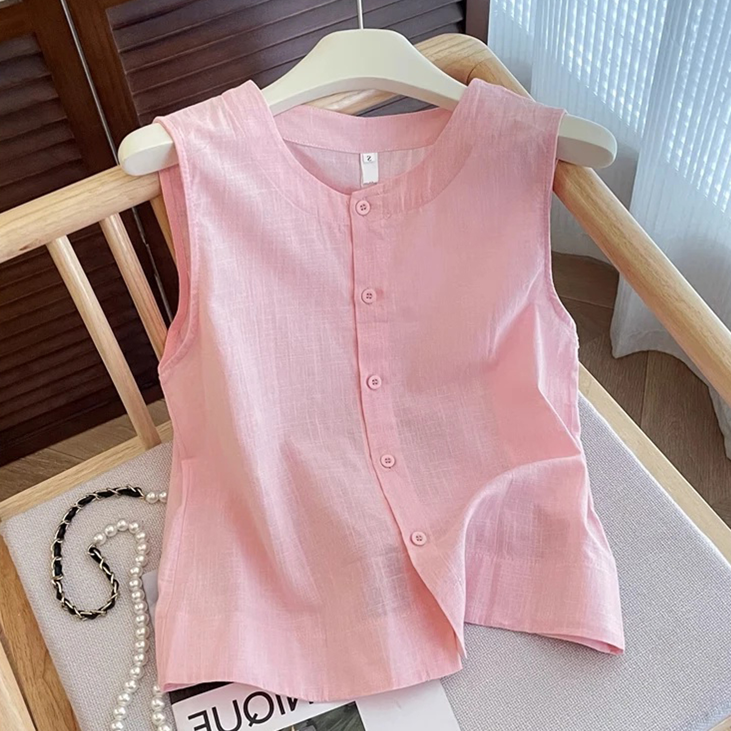 【赠送运费险】抖音爆款无袖衬衫