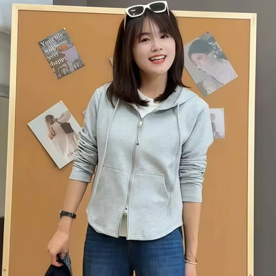 【赠送运费险】双拉链卫衣外套女