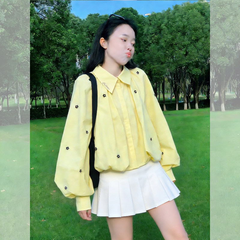 法式polo领衬衫女2026新款春季高级感轻奢减龄洋气独特超好看小衫,女装/女士精品,衬衫,淘宝优惠券,粉丝福利购,淘宝优惠卷