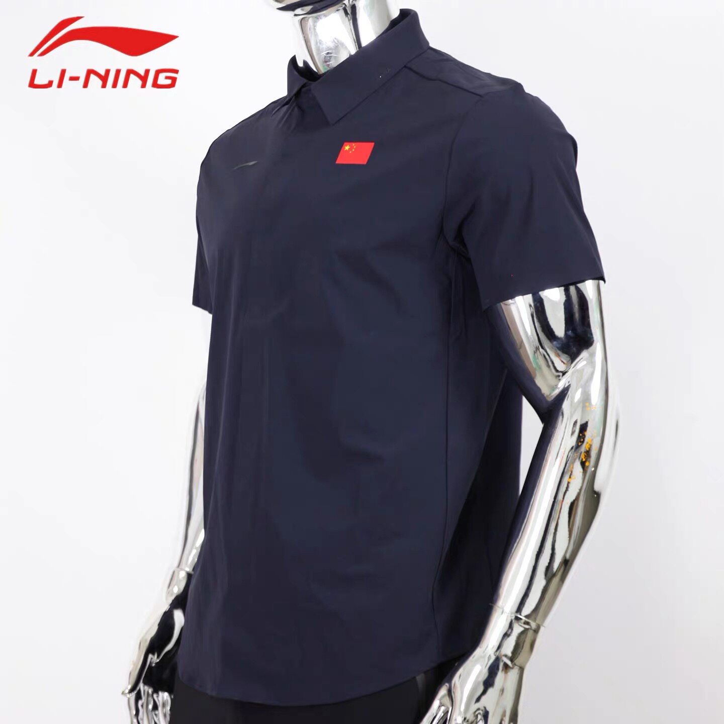 李宁国服款官员衬衣Polo衫男士2025赞助国家队短袖衬衫T恤ASHT469