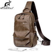 单肩小背包女韩版 彬澳袋鼠防水胸包男士 斜挎包时尚 休闲胸前包包男