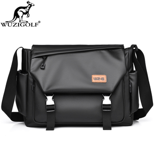 彬澳袋鼠日系ins斜挎包男士防水邮差包单肩小背包男包韩版休闲包