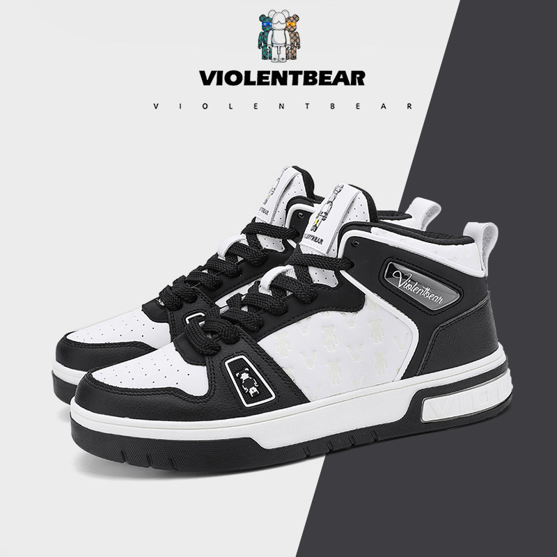 正品暴力熊男鞋网红爆款女鞋2026新款潮鞋情侣运动休闲高帮板鞋,流行男鞋,高帮鞋,淘宝优惠券,粉丝福利购,淘宝优惠卷