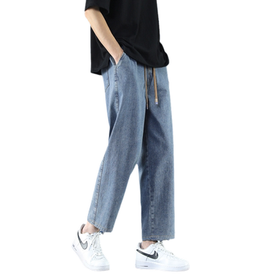 美式复古九分牛仔裤男士夏季薄款