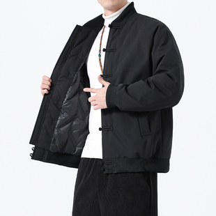 中国风立领盘扣羽绒服男冬季国潮短款加厚新中式保暖鸭绒唐装外套