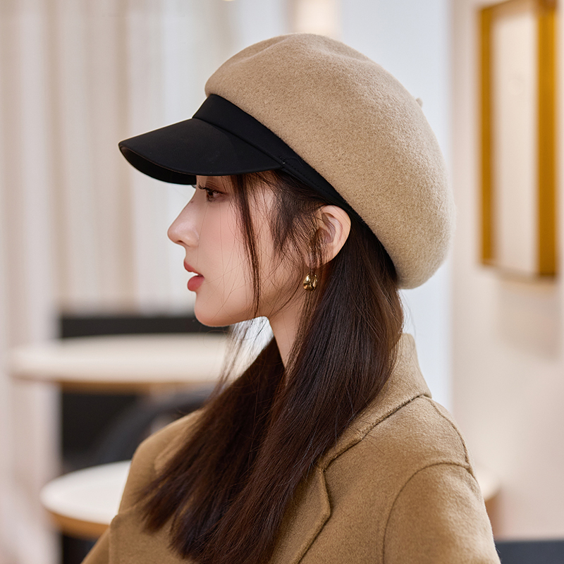 秋冬女款时尚显脸小鸭舌帽贝雷帽