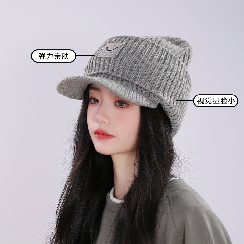 毛线帽子女士显脸小冬季时尚