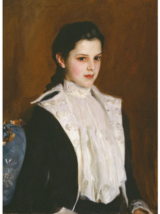 爱丽丝·范德比尔特 John Sargent美国现实主义人物油画 装饰画芯