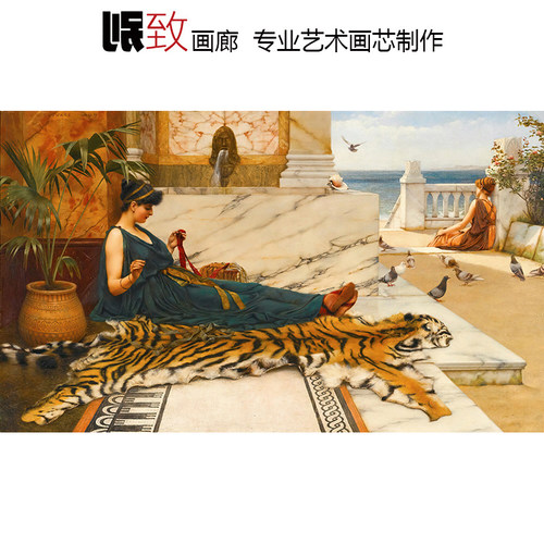 英国新古典主义唯美人物装饰画