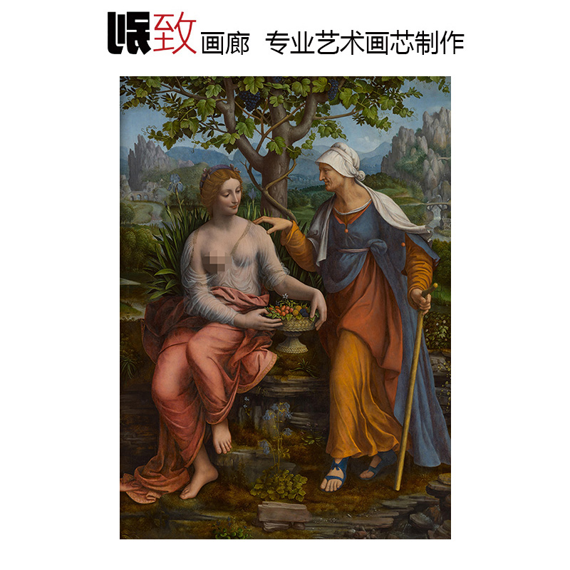 维图努斯和波莫纳 Francesco Melzi意大利人物油画 欧式装饰画芯