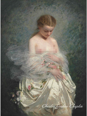 妙龄女郎法国人物体油画装饰画芯