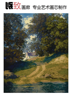 乡村小屋 Maxfield Parrish美国现代插画 玄关餐厅走廊卧室装饰画