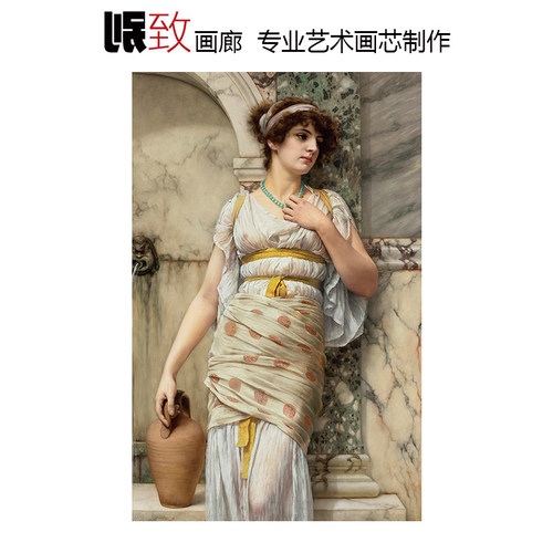 新古典主义唯美人物油画装饰画