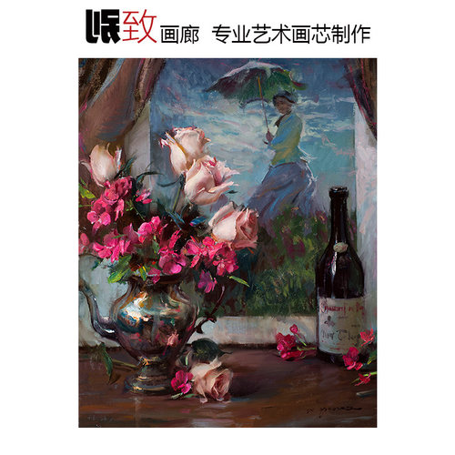 玫瑰和卡米尔美国静物油画装饰画