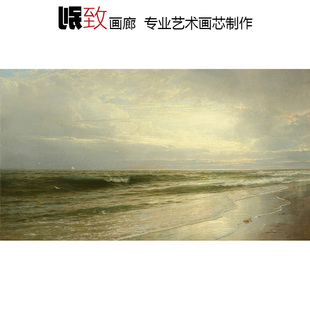 玄关客厅餐厅别墅装 Richards风景油画 饰画芯超清 W.T 新泽西海岸
