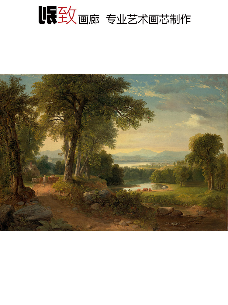夏日阵雨后哈德逊河派风景油画