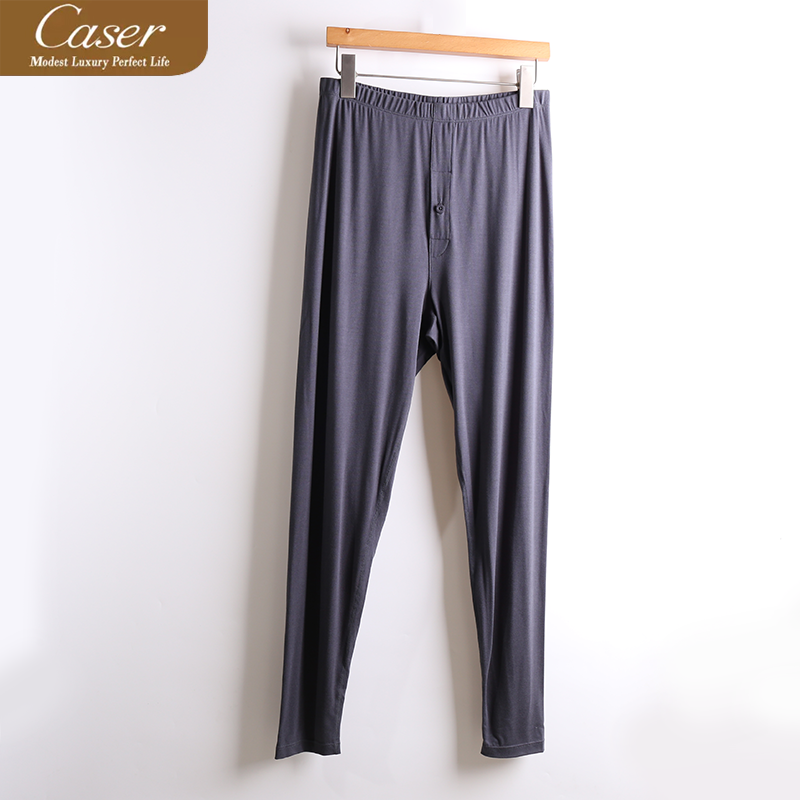 凯撒caser冬男士轻暖鹅绒蛋白单裤保暖长裤打底秋裤线裤AN60-5077