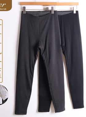 凯撒caser女士羊毛保暖裤冬季加厚三层棉裤修身打底裤BI661171C