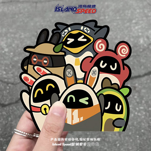 可爱的邦布们绝区零动漫汽车贴纸卡通反光磁吸划痕遮挡车身贴花