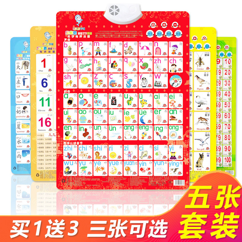 宝宝挂图有声儿童早教启蒙认知识字母表墙贴拼音拼读训练学习神器