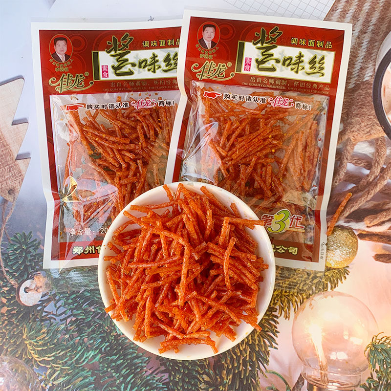 佳龙酱味丝香辣丝 麻辣条香菇丝素食 8090后儿时怀旧休闲零食小吃