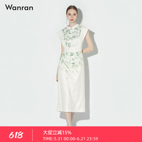 2026夏季新款新中式国风提花印花大气改良收腰中开衩旗袍连衣裙