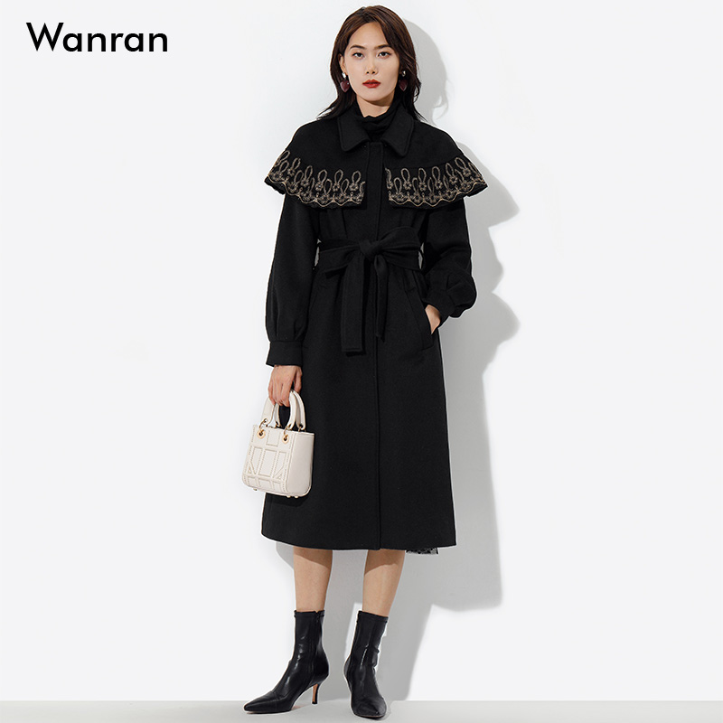 2021冬装新款时尚气质斗篷毛呢